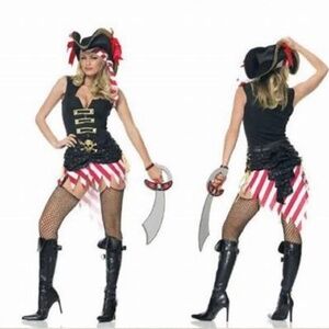 Sexy pirate costume denim